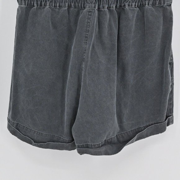 BLANKNYC Womens 100% Cotton Gray Romper Utility Zip Elastic Waist Size Medium - Picture 7 of 8